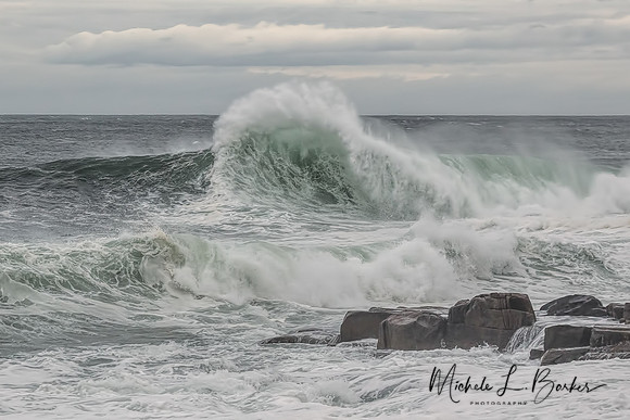 Waves from Hurricane Dorian as it passed the Maine Coast